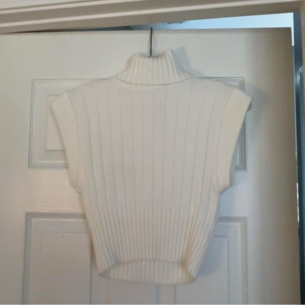 Women's White Turtleneck Sweater